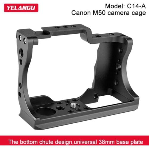 YELANGU C14-A Aluminum Alloy Camera Cage For Canon M50 Camera Cage Light Weight and Comfort