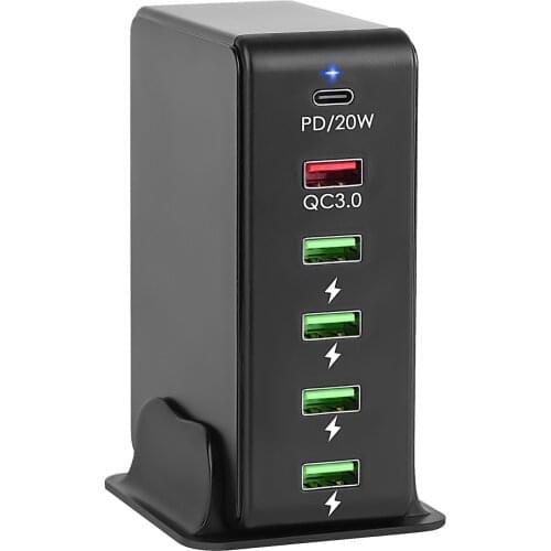 20W PD Charger Multi USB QC3.0 For IPhone 12 11 Pro 8 XR 6 Port Usb Quick Charge Station For Universal Phone ipad Desktop Home