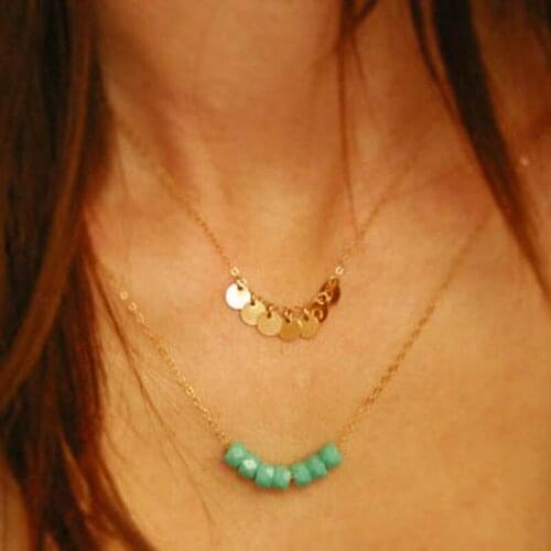 Vintage For Elegant Women synthetic sequins Choker pendant necklace Classic Beads Chain Graceful colares gargantilla Necklaces