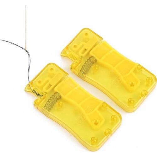 1Pcs Yellow Automatic Sewing Needle Device DIY Tool Home Hand Machine Thread Device Auto Needle Threader Household Accessories