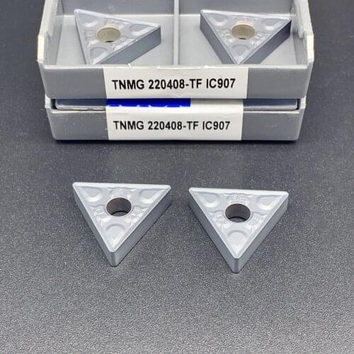 10PCS TNMG220408-TF IC907 IC908 Carbide Inserts External Turning Tools TNMG CNC Lathe Cutter Wood Turning Tool