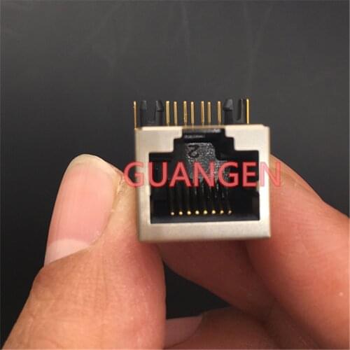 10pcs Original RJ45 Gold plated LAN Connector Modular RJ45 Female Network Socket 8P8C 90 Degree 1.5A 125V CJ588821100