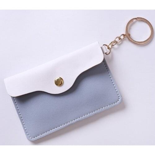 11.5*7.3cm 1Pc Mini Purse Card Id Coin Case Key Ring Wristlet Wallet Clutch