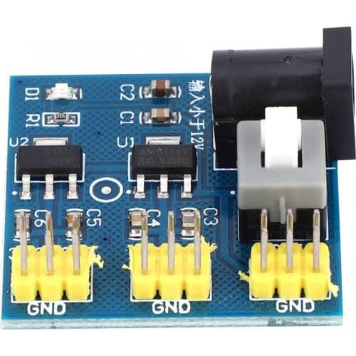 5 Pcs Power Supply Module 12VDC Input 3.3/5/12VDC Output Voltage Conversion Module DC Power Supply Module