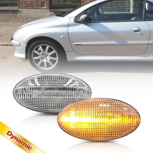 2pcs Led Turn Signal Side Marker Lamp Sequential Blinker Dynamic Light For Citroen C1 C2 C3 For Peugeot 307 206 207 407 107 607