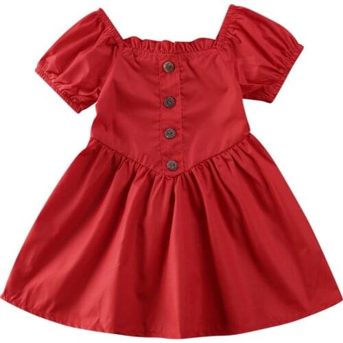 Toddler Kids Solid Lovely Dress Baby Girls Short Sleeve Tulle Patchwork Suit A-line Dresses Children Newborn Party Clothing