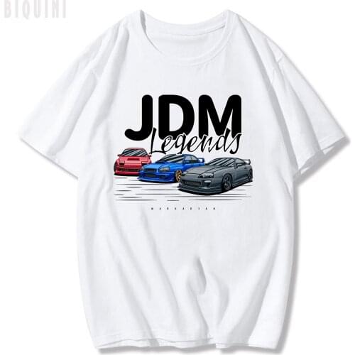 JDM Legend Car T Shirts Men Mix Civic Printed Fashion Boy Tops Casual 2021 New Summer Streetwear 100% Cotton O-Neck Short Sleeve