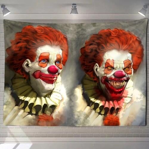 Scary Clown The Circus Tapestry Wall Hanging Bohemian art Christmas Decor Art Home Decoration Wall Tapestry