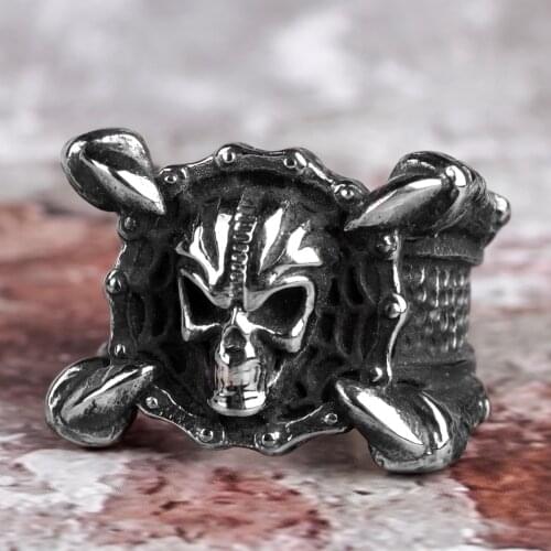 Stainless Steel Men Rings Skull Dragon Claw Domineering Punk Rock Gothic for Biker Male Boy Jewelry Creativity Gift Wholesale