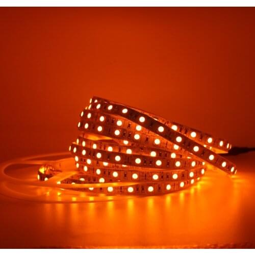 5M 600nm True Orange LED Strip Light 12V 5050 Flexible LED Ribbon Tape Led Rope Light Waterproof Stripe Light Diode Tape lamp