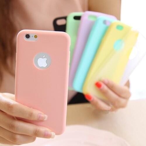 Fashion Solid Candy Color Matte Skin Case for iPhone 6 TPU Soft Back Cover for Apple iPhone 6S 6 S Phone Case 4.7 inch 8 Colors