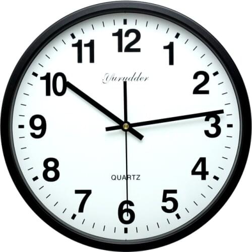 Newest 12 Inches 0268 Modern Simple Design Fashion High quality Metal Frame Round Big Decorative silent Wall Clock