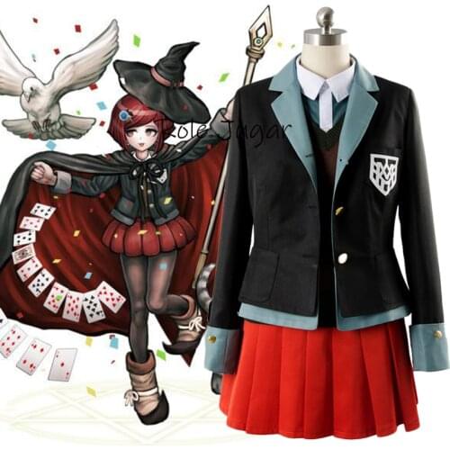 New !Danganronpa V3: Killing Harmony Yumeno Himiko School Uniform Sets Women Girls Anime Cosplay Costumes Wig Hat S-3XL C126K219