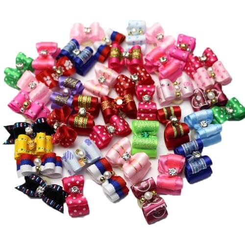 Pet Hair Clip Bows10pcs/set Hairpin for Dogs Flower Headdress Dog Cat Grooming Accessories Shih Tzu Teddy