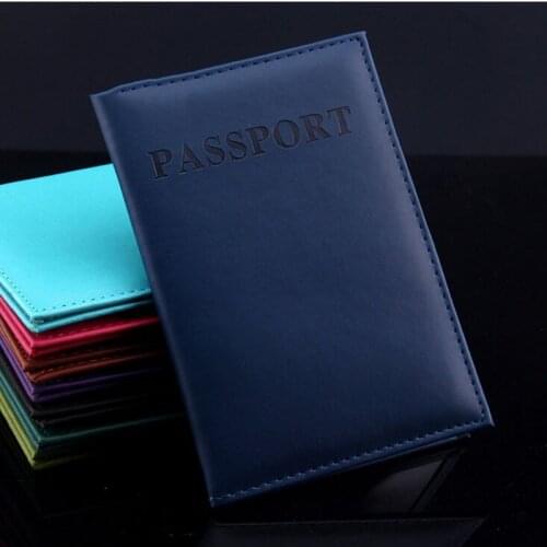 1pc Passport Cover PU Leather Women Passport Holder Womens Travel Passport Cover Unisex Card Case Man Card Holder Wallet