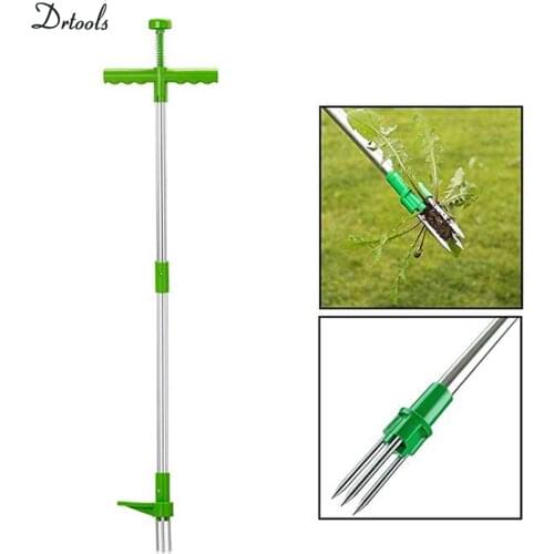 Portable Root Remover Outdoor Tool Claw Weeder Manual Garden Lawn Long Handle Aluminum Stand Up Yard Grass Root Puller Tools