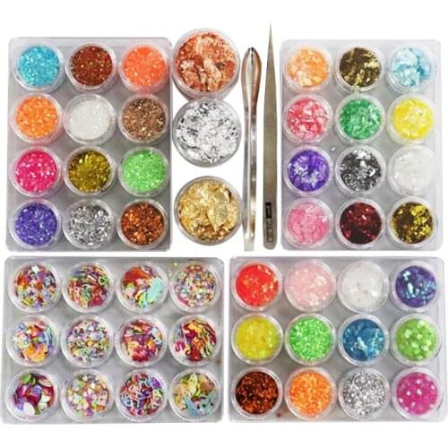 Casting Mold Glitter Sequins Pigment Fillings Kit Epoxy Resin DIY Jewelry Making Decoration Nail Arts Accessories