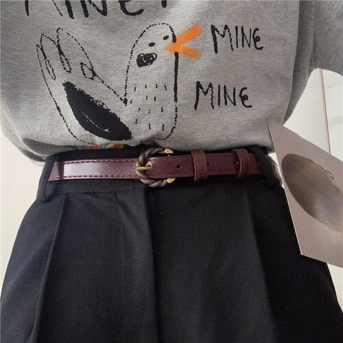 New Retro PU Leather Thin Belt For Women Snake Shaped Pin Buckle Waist Strap Designer Ladies Jeans Dress Decorative Waistband