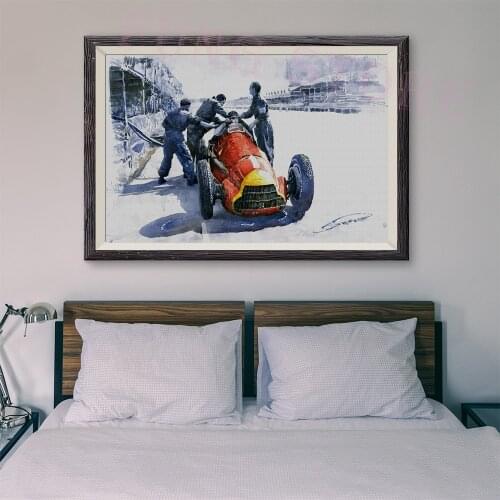T166 Retro Racing Car Classic Painting Car repair 28 Custom Silk Poster Home Deco Wall Art Christmas Gift