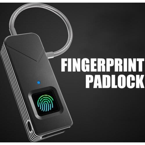 LK-G6 Gym Locker Portable Mini Electronic Smart Wire Rope Fingerprint Bag Small Padlock Head