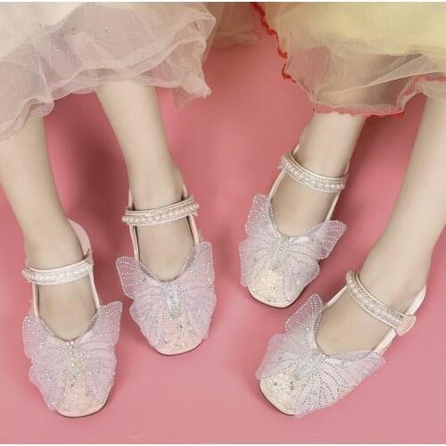 Rhinestone butterfly Toddler Shoes For baby Girls Soft bottom Little girl Princess Shoes Kids Single shoes chaussure fille 1-7T
