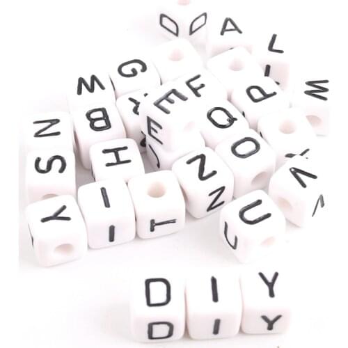Bite Bites 26PC Alphabet Beads Acrylic Letters DIY Letter Beads For Bracelet Pacifier Clip Accessories For Necklace Baby Teether