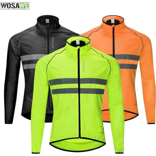 Cycling Jacket Reflective High Visibility MultiFunction Jersey Road MTB Bike Bicycle Windproof Quick Dry Rain Coat Windbreaker