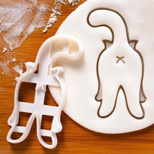 Kitty Butt Cookie Cutter Bakerlogy Biscuit Cutters Cute Happy Cat Body Language Behavior Purrfect Feline Party Friendly Roll