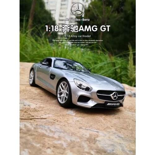 1:18 Mercedes-Benz AMG GTR Alloy Metal Diecast Cars Model Inital Toy Car Children Boy Toys collection toy tools Kids Gifts