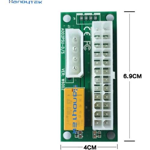 1/5pcs Dual PSU Adapter ATX 24Pin to IDE 4Pin Power Sync Starter Card Extension Cable Converter ADD2PSU Riser Adapter Extender