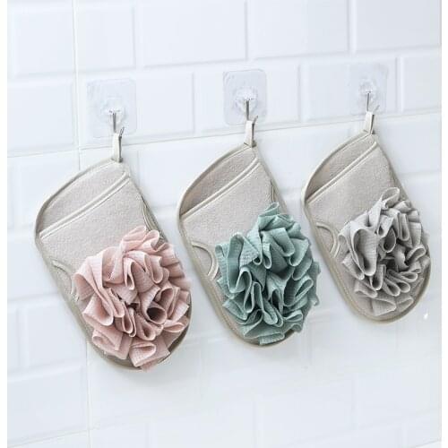 1Pcs Bath Towel Exfoliating Bath Flower Dual Purpose 3colour for Shower Scrub Viscose+Sponge+PE Bathroom Accessories