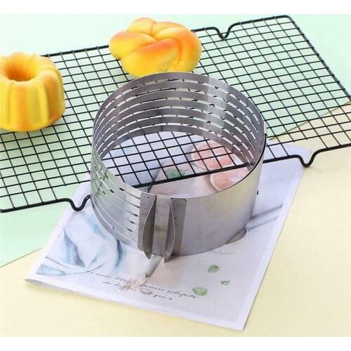 1Pcs Ring Mold Layer Adjustable Mousse Cake Slicer Cutter Round Stainless Steel