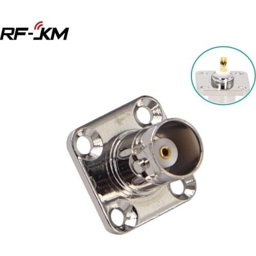 2PCS/lot RF Connector BNC Female Jack 4 Hole Flange Panel Chassis Mount Solder Connector