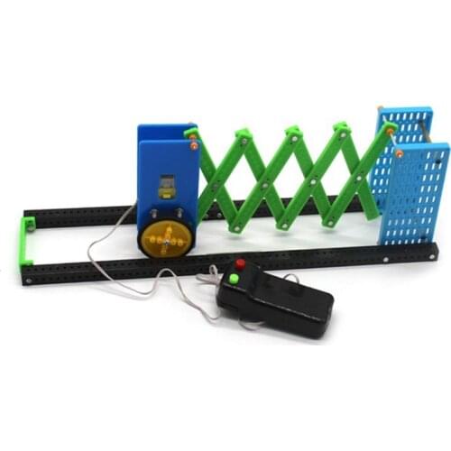 DIY Homemade Toy Remote Control Rolling Shutter Door Electric Retractable Door Kid Inventions Science DIY Experiment Kit