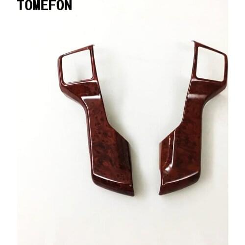 For Toyota Prado FJ150 2010-2016 Steering Wheel Decoration Cover Trim Frame Auto Accessories 2Pcs