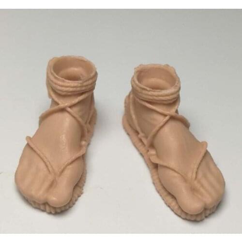 Blank Hot 1/6 Scale The Ancient Japan Combat Boots Unpainted Fit 12" Figure