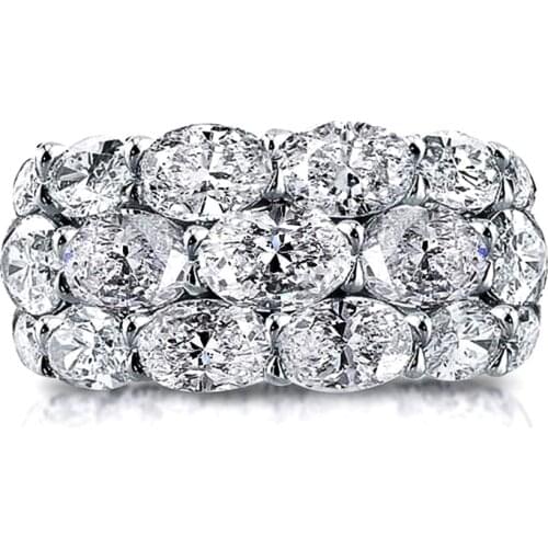 Huitan Gorgeous Promise Rings Eternity Wedding Accessories for Women Full Crystal Cubic Zirconia High Quality Fashion Jewelry