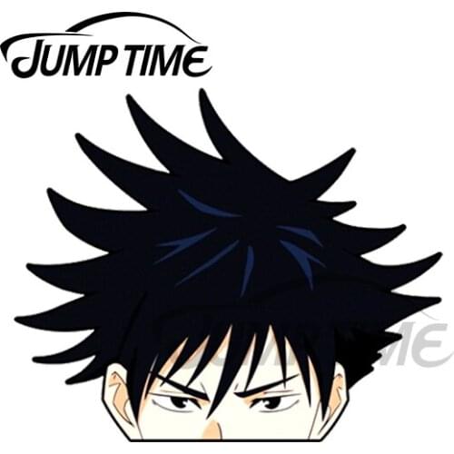 JumpTime 13 x 7.2cm For Megumi Fushigoro From Jujutsu Kaisen Peeker Car Truck Pinup Creative Stickers Bumper Windows Decoration