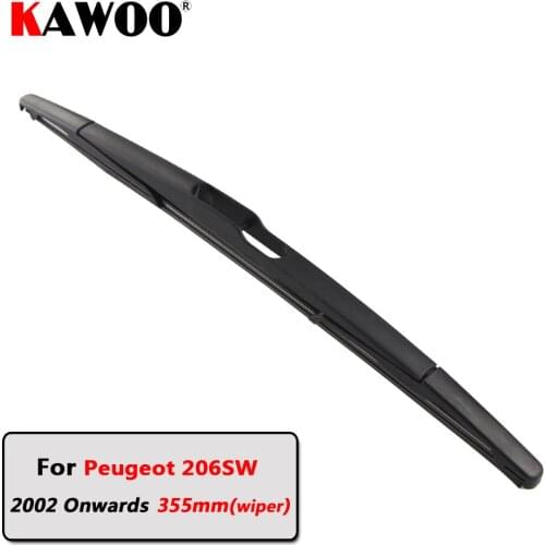 KAWOO Car Rear Wiper Blade Blades Back Window Wipers Arm For Peugeot 206SW Hatchback (2002 Onwards) 355mm Auto Windscreen Blade