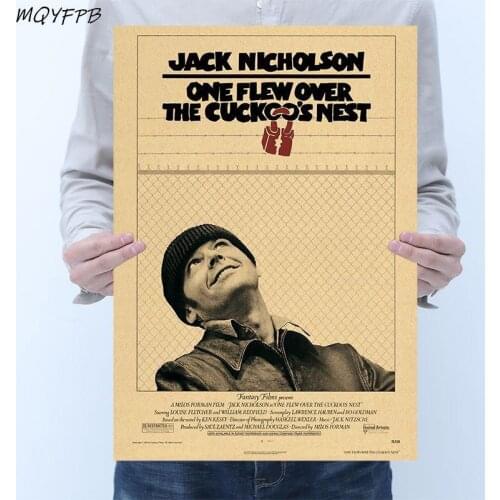 Classic Movies One Flew Over the Cuckoos Nest Kraft Paper Poster Wall Decoration Painting Household Products