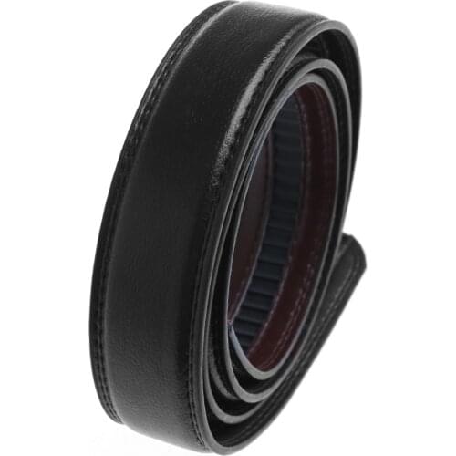 KLV Mens Black Luxury Faux Leather With Automatic Buckle Strap Waist Belts Waistband New