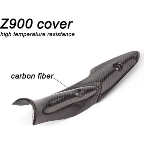 Motorcycle Modified Exhaust Pipe Anti-scald Carbon Fiber Cover Z900 2017-2019 Exhaust Pipe Baffle Carbon Fiber Shell