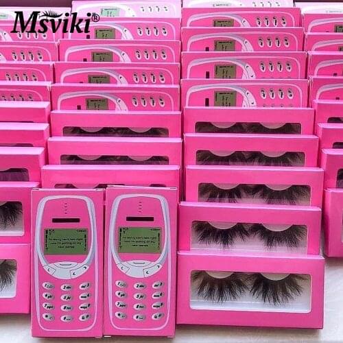Makeup Lashes 25mm Messy 5D Mink Eyelashes Box Package Wholesale Fluffy Wispy Soft Lash Extension Supplies Bulk Beauty Vendors