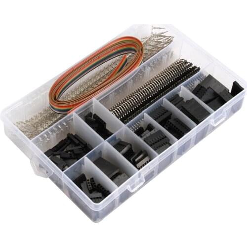 2017 new arrival 100% Brand new high quality connector, pin headers and IDC cable kit 635-Piece and 5-Feet 10-Wire IDC Cable