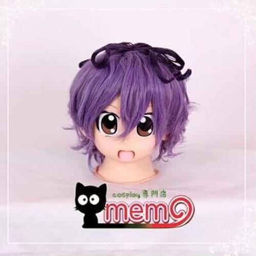 New ib garry purple high temperature wire cos short cosplay anime wig + wig cap