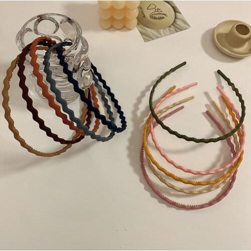 Solid Girls Hair Band Frosted Bezel Headband Hairband For Women Ladies Hair Hoop Hair Accessories Headwear Elegant Headdress