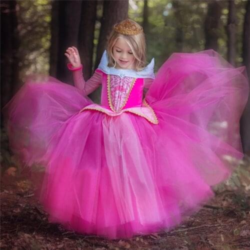 Princess Girl Dress up Costume For Kids Halloween Cosplay Party Dresses Children Clothing Long Gown Fancy Dress 4-10 Years