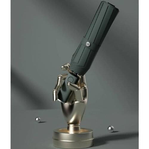 Fully Automatic Business Creative Umbrella Lights Academia Umbrella Waterproof Luxury Outdoor Windproof Paraguas Rain Gear EH50U