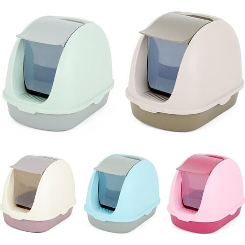 Fully Closed Cat Toilet Litter Basin Cat Litter Basin Deodorization, Anti-splash, Anti-stink Cat Supplies Large Cat Litter Basin