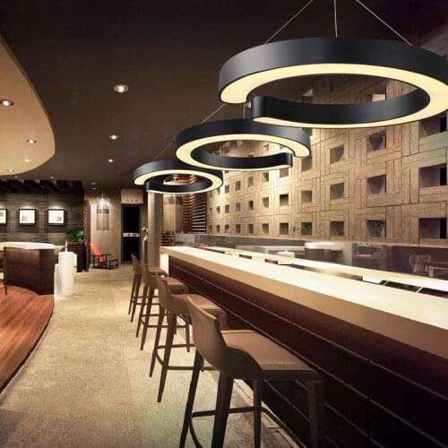 C semicircular office chandelier creative personality C character circular restaurant chandelier bar study art lamp